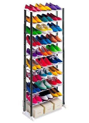 Полка для обуви на 30 пар amazing shoe rack2 фото