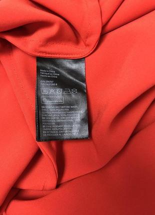 Шикарное платье с поясом оранжевого цвета6 фото