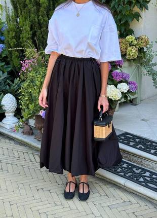 Котоновая объемная юбка баллон