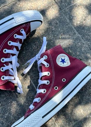 Бордовые converse