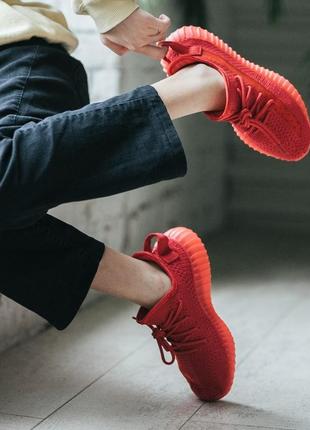 Мужские и женские кроссовки  adidas yeezy boost 350 v2 red6 фото