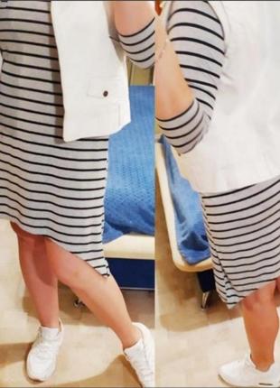 Платье в полоску, 💯 вискоза, производство турция, асимметрия с узлами по бокам, размер м,л