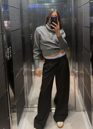 Брюки чорні zara