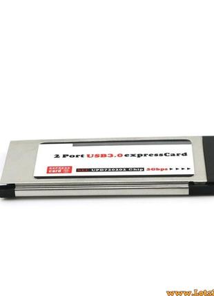 Адаптер usb 3.0 express card 34mm 2 порти usb3.0 адаптер для ноутбука експресс кард 34мм9 фото