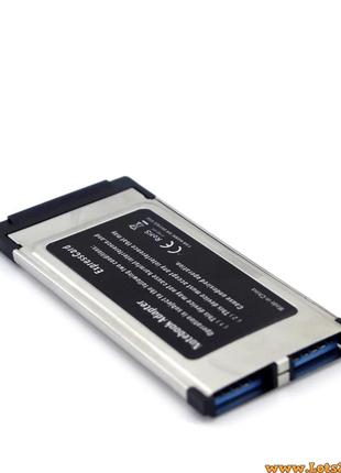 Адаптер usb 3.0 express card 34mm 2 порти usb3.0 адаптер для ноутбука експресс кард 34мм10 фото