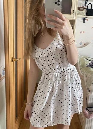 Мила сукня в горошок 🤍🖤 5