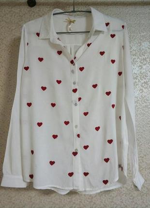 Key largo стильна тонка принтова сорочка рубашка блузка блуза бренд key largo