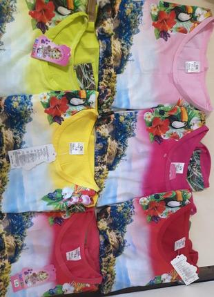 Летний костюм для девочки футболка джинсовые шорты панда 110 116 122 128 1343 фото