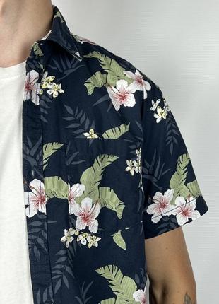 Яскрава сорочка гавайка з бавовни від  jack&jones