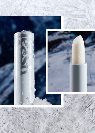 Полная передовка или самовывиз unleashia - glacier vegan lip balm - увлажняющий бальзам для губ с глиттером - no.1 snow frost - 3,3g