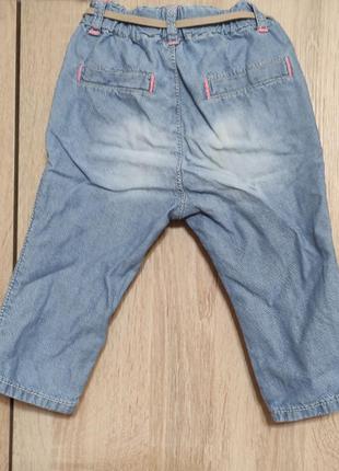 Джинсы, штанишки летние hema на 6-9 мес, р. 68