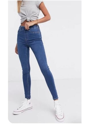 Стрейч джинсы джеггинсы с завышенной талией, new look lift & shape | asos. s