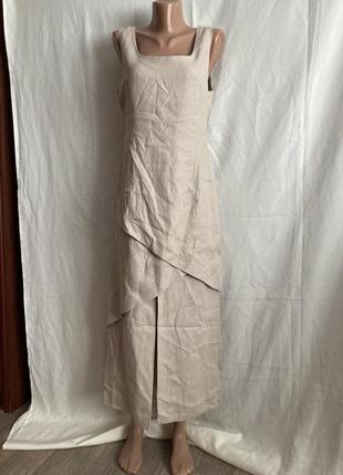 Дизайнерский длинный сарафан 100% лен