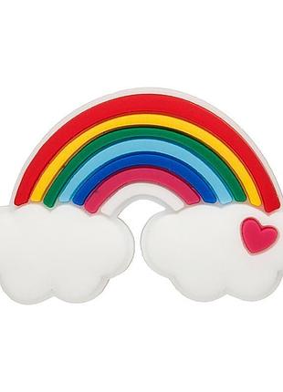 Джибітси для кроксів 5029 «веселка з хмарами» 1 шт.