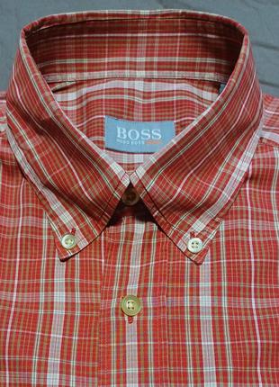 Воротник 43 см boss hugo boss sport size l рубашка в белокрасную клетку