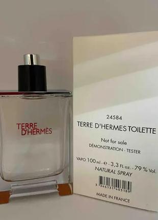 Тестер туалетна вода чоловіча hermes terre d ' hermes (гермес тэрэ гермес) 100 мл