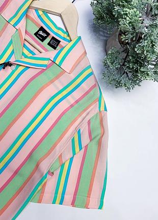 Летняя рубашка мужская в полоску pull & bear гавайская рубашка