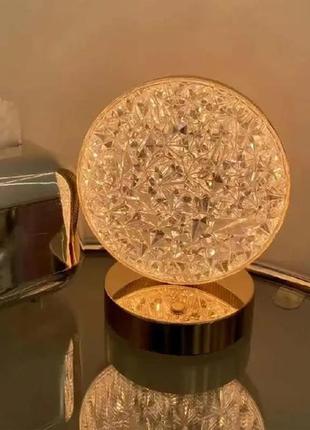 Настільна лампа з кристалами та діамантами creatice table lamp 19 4 вт7 фото