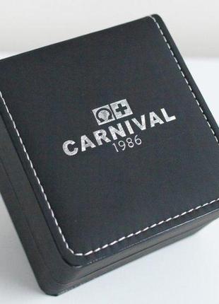 Жіночий механічний годинник carnival white срібний з регульованим ремінцем зі сталі та сапфіровим склом9 фото