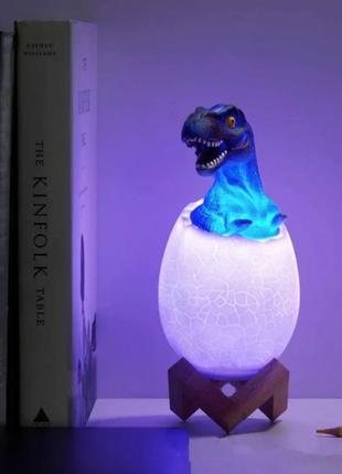3d лампа-нічник акумуляторний яйце динозавра el-543-121 фото