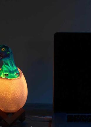 3d лампа-нічник акумуляторний яйце динозавра el-543-127 фото