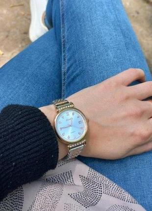 Жіночий кварцовий срібний годинник sunkta vivaro зі сталевим регульованим ремінцем10 фото