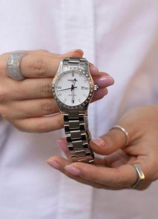 Жіночий механічний годинник carnival luiza срібний з регульованим ремінцем зі сталі та сапфіровим склом6 фото