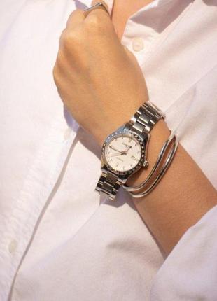 Жіночий механічний годинник carnival luiza срібний з регульованим ремінцем зі сталі та сапфіровим склом7 фото