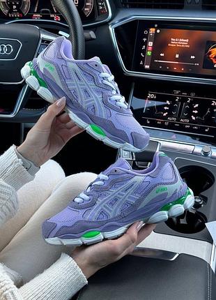Женские кроссовки в стиле asics gel-nyc ассикс / демисезонные / весенние, летние, осенние / замша, сетка / черные, белые, серые, фиолетовые, бежевые, голубые