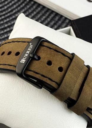 Мужские наручные часы curren 8314 khaki-black часы серого цвета каррен ремешок хаки5 фото