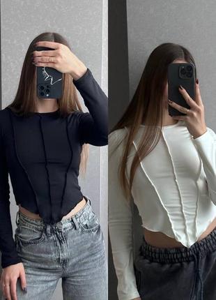 Трендовые топы со швами спереди