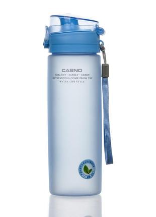 Пляшка для води casno 650 мл kxn-1157 блакитна2 фото