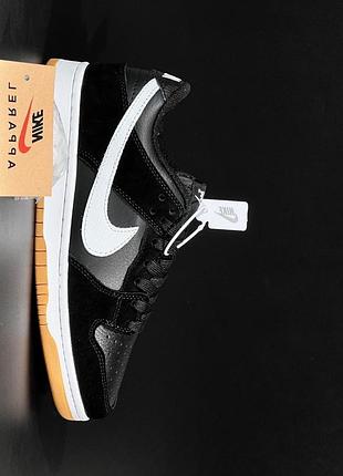 Кросівки кеди nike sb dunk low black white  кеды кроссовки найк данк чёрные с белым