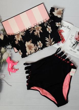 Купальник victoria's secret pink - топ с завищеними трусиками