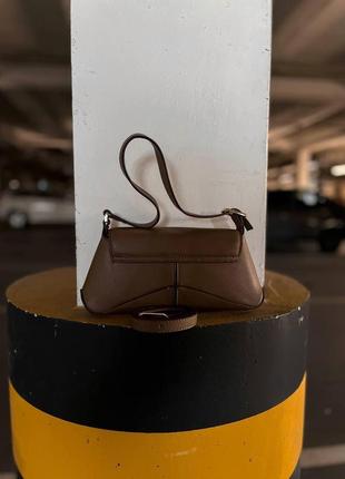 Элегантная классическая женская сумочка с ручками balenciaga сумка баленсиага брендовая кожаная коричневая3 фото
