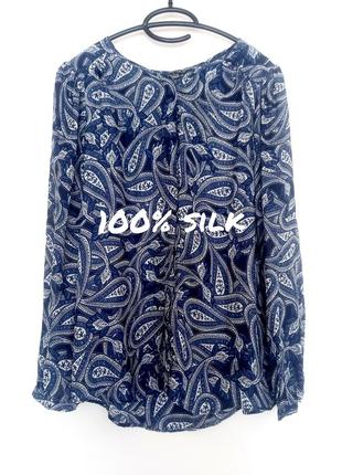 100% шелк, шелковая блуза от massimo dutti
