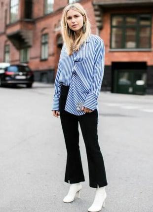 Рубашка в синюю полоску оверсайз old money