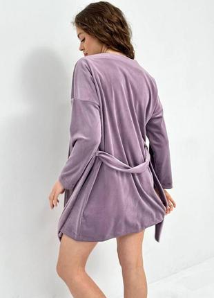 Красивая стильная женская домашняя одежда c халатом для сна и домашнего быта s/m7 фото