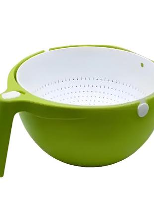 Друшляк mesh strainer drain basket 2в1, друшляк-ківш3 фото