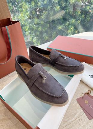 Лоферы loro piana натуральная замша