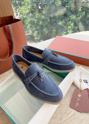 Лоферы loro piana натуральная замша