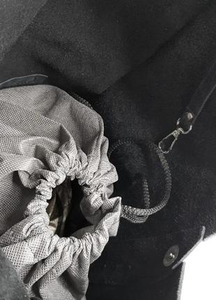 Сумка шопер шкіряна чорна 1577