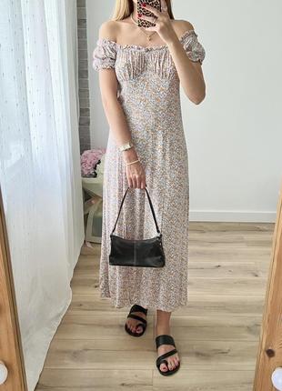 Міді сукня в дрібний квітковий принт h&m