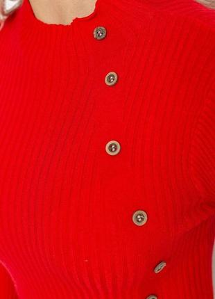 Водолазка жіноча в рубчик, колір червоний, 204r0455 фото