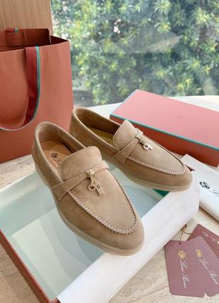 Лоферы loro piana натуральная замша