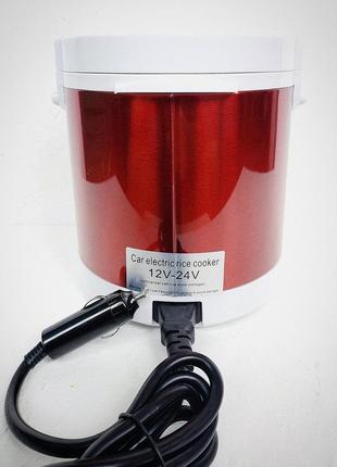 Мультиварка на 12 - 24 вольт рисоварка автомобильная 1.6 л от прикуривателя (цвет красный)3 фото
