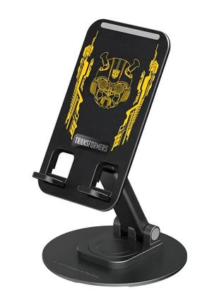 Підставка для смартфона метал+пластик transformers bumblebee tf-x06, з обертанням на 360 градусів, black