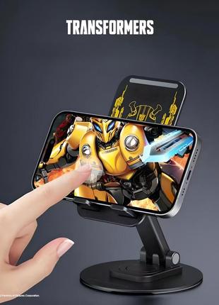 Подставка для смартфона металл+пластик transformers bumblebee tf-x06, с вращением на 360 градусов, black3 фото