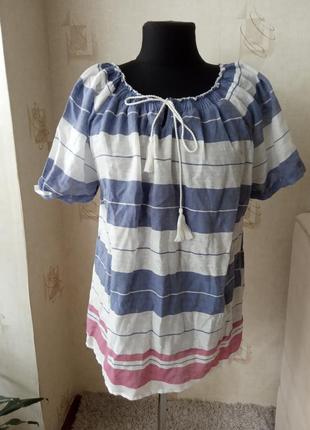 Натуральная невесомая моделирующая блуза, хлопок, evans