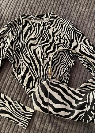 Кофта и сумка зебра